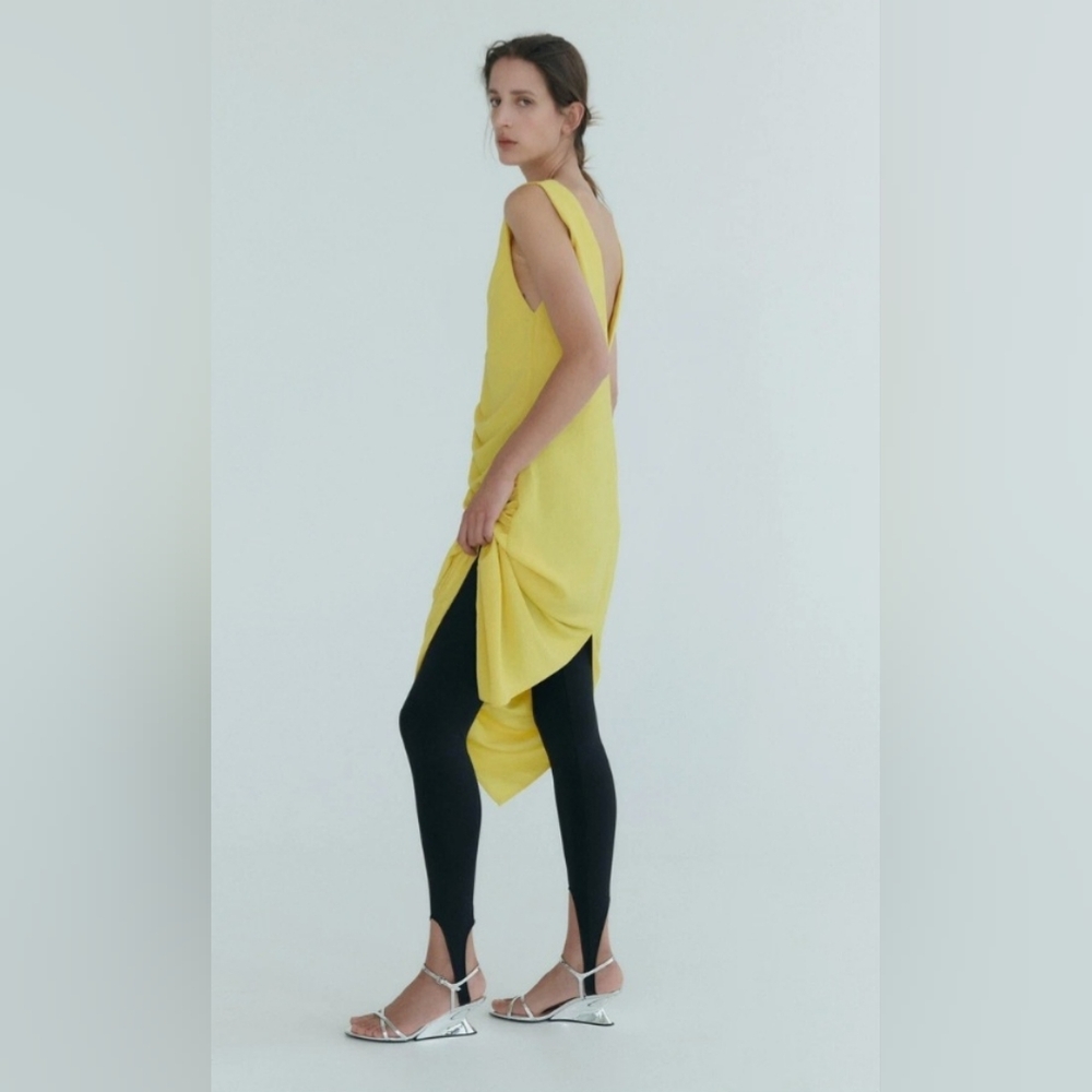 ZARA Center Ruched Dress Size S